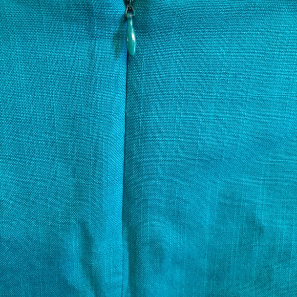 Vintage ‘80’s Linen Feel Green Top w/ Accent Trim & Buttons by Draper & Damon’s - Picture 7 of 7